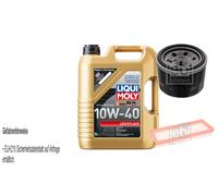 Febi Controllo Set 5L Liqui Moly 10W-40 Bassa Visciosità per Smart Fortwo Cabrio