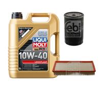 FEBI Controllo Set 5L LIQUI MOLY 10W-40 Leichtlauf Per Audi 80 8C B4 2.0 E