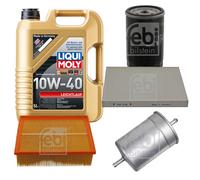 FEBI Controllo Set 5L LIQUI MOLY 10W-40 Leichtlauf Per Audi A4 8D2 B5 1.6