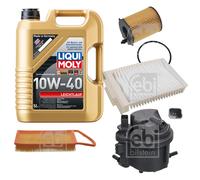 FEBI Controllo Set 5L LIQUI MOLY 10W-40 Leichtlauf Per Citroën C1 PM_ PN_