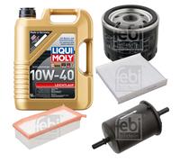 FEBI Controllo Set 5L LIQUI MOLY 10W-40 Leichtlauf Per Dacia Sandero II