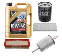 FEBI Controllo Set 5L LIQUI MOLY 10W-40 Leichtlauf Per Fiat Punto Cabriolet
