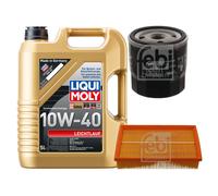 FEBI Controllo Set 5L LIQUI MOLY 10W-40 Leichtlauf Per Fiat Stilo Multi