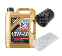 FEBI Controllo Set 5L LIQUI MOLY 10W-40 Leichtlauf Per Mazda MX-5 III NC 1.8