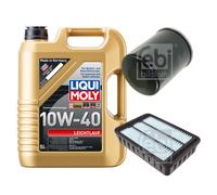 FEBI Controllo Set 5L LIQUI MOLY 10W-40 Leichtlauf Per Mitsubishi Outlander