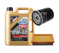 FEBI Controllo Set 5L LIQUI MOLY 10W-40 Leichtlauf Per Nissan Note E11 NE11