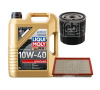 FEBI Controllo Set 5L LIQUI MOLY 10W-40 Leichtlauf Per Opel Calibra A 85