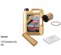FEBI Controllo Set 5L LIQUI MOLY 10W-40 Leichtlauf Per Peugeot 307 3A/C 1.4