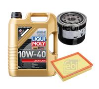 FEBI Controllo Set 5L LIQUI MOLY 10W-40 Leichtlauf Per Renault Laguna III