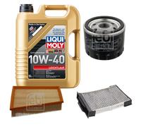 FEBI Controllo Set 5L LIQUI MOLY 10W-40 Leichtlauf Per Renault Megane II