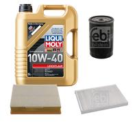 FEBI Controllo Set 5L LIQUI MOLY 10W-40 Leichtlauf Per VW Caddy II Kasten