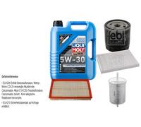 Febi Controllo Set 5L Liqui Moly 5W-30 da Molto Tempo Alto Tech per Seat Leon