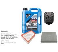 Febi Controllo Set 5L Liqui Moly 5W-30 da Molto Tempo Alto Tech. per VW Fox