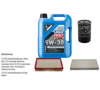 Febi Controllo Set 5L Liqui Moly 5W-30 da Molto Tempo High-Tech per Audi A6 4A