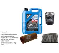 FEBI Controllo set 5L LIQUI MOLY 5W-30 Longtime High Tech per Fiat Doblo 119