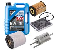 FEBI Controllo set 5L LIQUI MOLY 5W-30 Longtime High-Tech per VW Polo 6R_