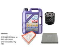 Febi Controllo Set 5L Liqui Moly 5W-40 Bassa Visciosità Alto Tech per VW Fox