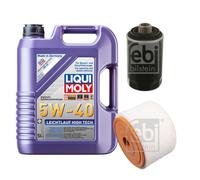 FEBI Controllo Set 5L LIQUI MOLY 5W-40 Leichtlauf High Tech Per Audi A6