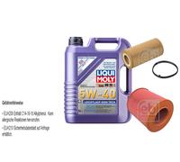 FEBI Controllo Set 5L LIQUI MOLY 5W-40 Leichtlauf High Tech Per Audi A6 4F2