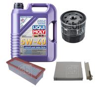 FEBI Controllo Set 5L LIQUI MOLY 5W-40 Leichtlauf High Tech Per Dacia Duster