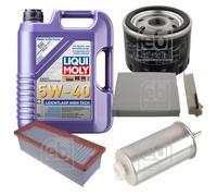 FEBI Controllo Set 5L LIQUI MOLY 5W-40 Leichtlauf High Tech Per Dacia Duster