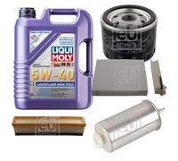 FEBI Controllo Set 5L LIQUI MOLY 5W-40 Leichtlauf High Tech Per Dacia Duster
