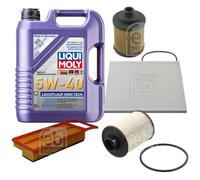 FEBI Controllo Set 5L LIQUI MOLY 5W-40 Leichtlauf High Tech Per Fiat Grande