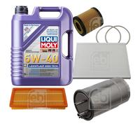 FEBI Controllo Set 5L LIQUI MOLY 5W-40 Leichtlauf High Tech Per Fiat Grande