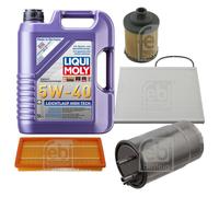 FEBI Controllo Set 5L LIQUI MOLY 5W-40 Leichtlauf High Tech Per Fiat Linea