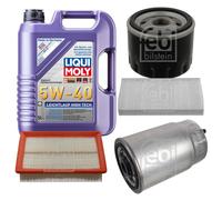 FEBI Controllo Set 5L LIQUI MOLY 5W-40 Leichtlauf High Tech Per Fiat Marea
