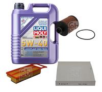 FEBI Controllo Set 5L LIQUI MOLY 5W-40 Leichtlauf High Tech Per Fiat Panda