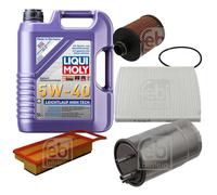 FEBI Controllo Set 5L LIQUI MOLY 5W-40 Leichtlauf High Tech Per Fiat Panda