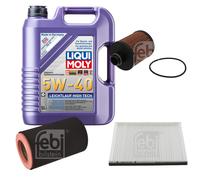 FEBI Controllo Set 5L LIQUI MOLY 5W-40 Leichtlauf High Tech Per Lancia Delta