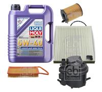 FEBI Controllo Set 5L LIQUI MOLY 5W-40 Leichtlauf High Tech Per Mazda 2 DY