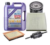FEBI Controllo Set 5L LIQUI MOLY 5W-40 Leichtlauf High Tech Per Mazda 2 DY