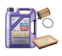 FEBI Controllo Set 5L LIQUI MOLY 5W-40 Leichtlauf High Tech Per Mazda 2 DY