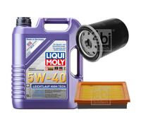 FEBI Controllo Set 5L LIQUI MOLY 5W-40 Leichtlauf High Tech Per Nissan Note