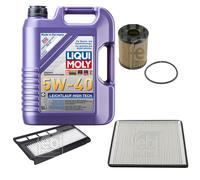FEBI Controllo Set 5L LIQUI MOLY 5W-40 Leichtlauf High Tech Per Opel Agila