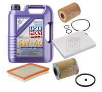 FEBI Controllo Set 5L LIQUI MOLY 5W-40 Leichtlauf High Tech Per Opel Astra H
