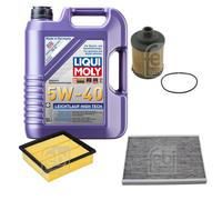 FEBI Controllo Set 5L LIQUI MOLY 5W-40 Leichtlauf High Tech Per Opel Corsa D