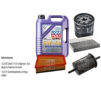 FEBI Controllo set 5L LIQUI MOLY 5W-40 Leichtlauf High-Tech per Renault