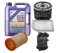 FEBI Controllo Set 5L LIQUI MOLY 5W-40 Leichtlauf High Tech Per Renault