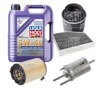FEBI Controllo Set 5L LIQUI MOLY 5W-40 Leichtlauf High Tech Per VW Golf V