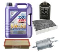 FEBI Controllo Set 5L LIQUI MOLY 5W-40 Leichtlauf High Tech Per VW Golf VI