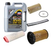 FEBI Controllo Set 5L LIQUI MOLY TOP TEC 4100 5W-40 Per BMW 3 Serie Touring E46