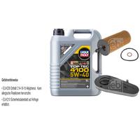 FEBI Controllo Set 5L LIQUI MOLY TOP TEC 4100 5W-40 Per BMW 5 Serie Touring F11