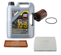 Febi Controllo Set 5L Liqui Moly Top Tec 4100 5W-40 per Fiat 500 312_