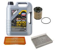 FEBI Controllo Set 5L LIQUI MOLY TOP TEC 4100 5W-40 Per Fiat 500L 199_ 1.4