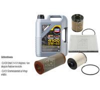 Febi Controllo Set 5L Liqui Moly Top Tec 4100 5W-40 per Fiat Idea 350_