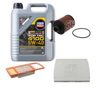 FEBI Controllo Set 5L LIQUI MOLY Top Tec 4100 5W-40 Per Fiat Panda 169 1.3 D